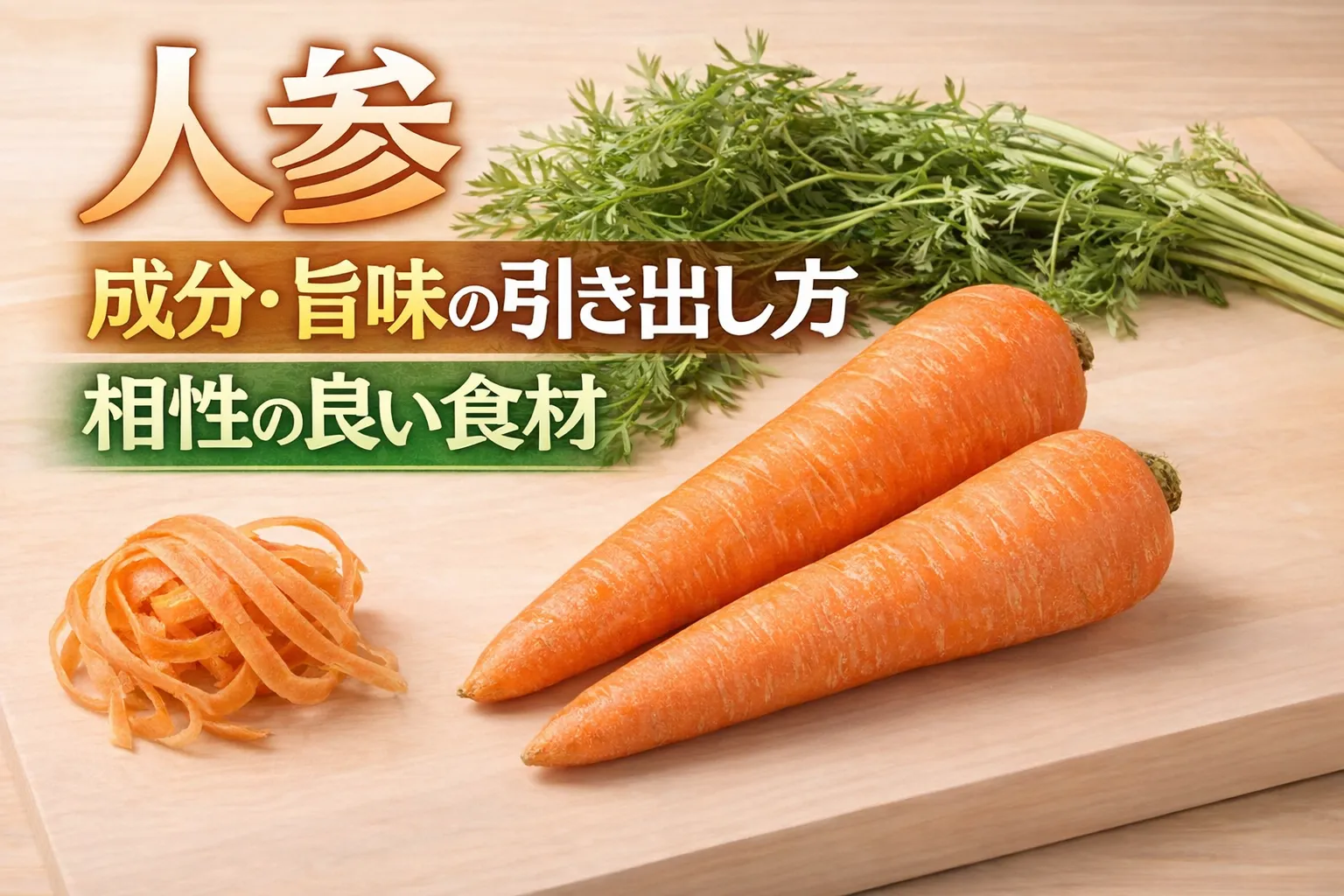 人参｜成分・旨味の引き出し方・相性の良い食材