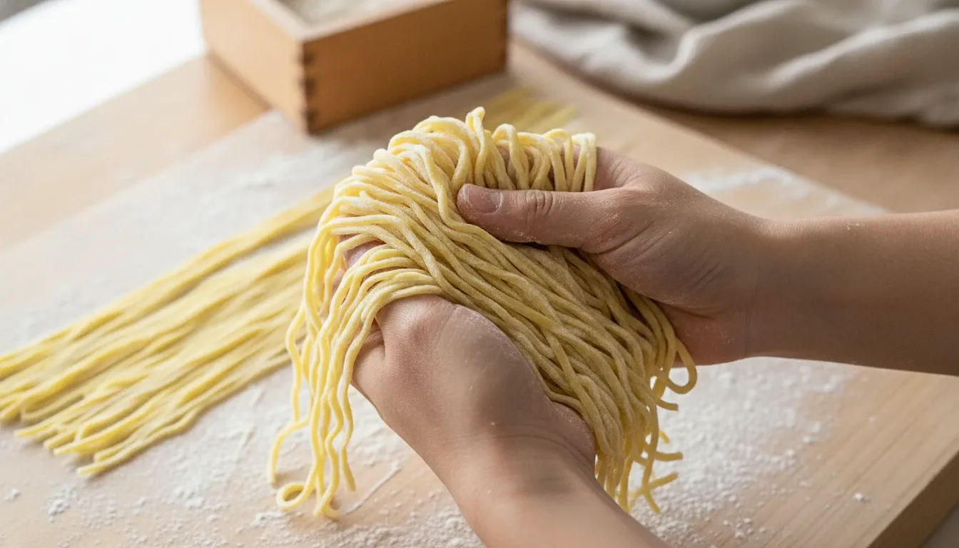 中華麺の作り方｜かん水と加水率で作り分ける自家製麺